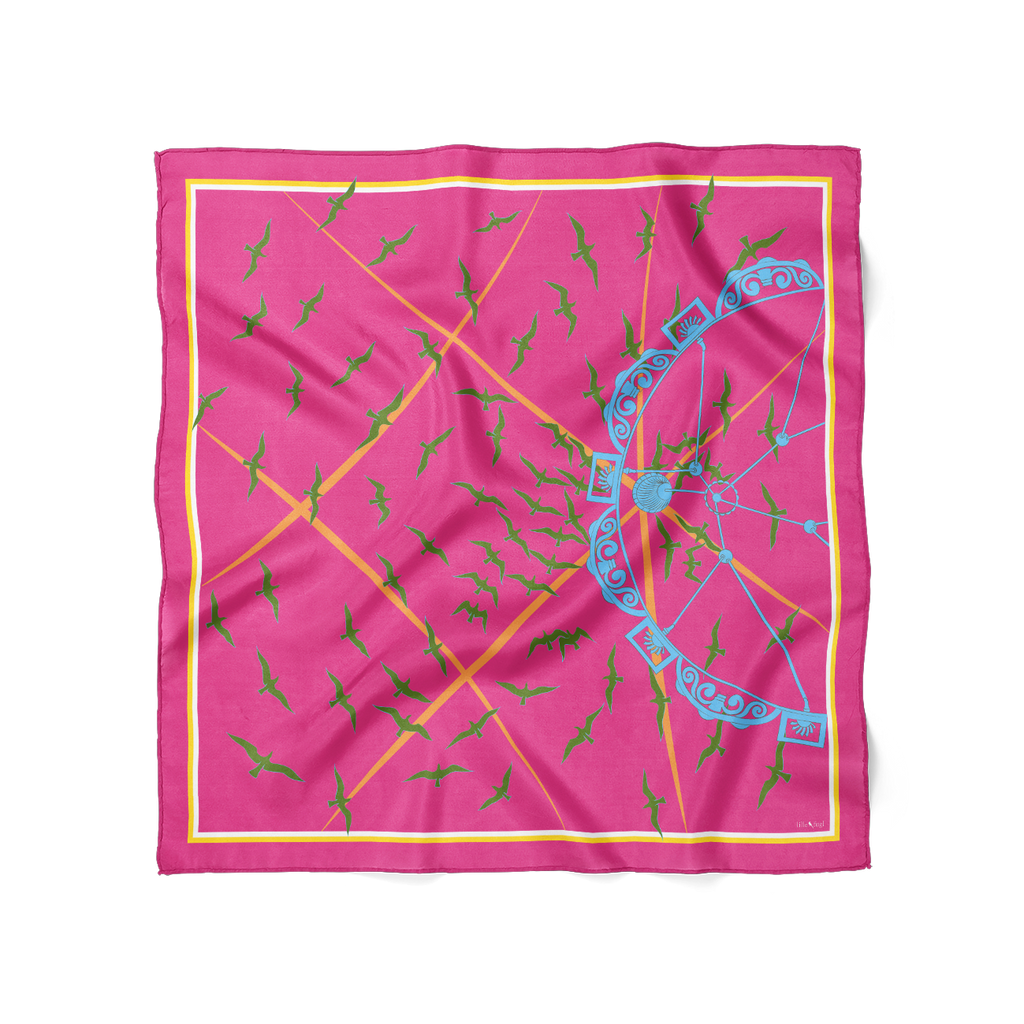 Rådhus Silketørklæde — Intens rosa