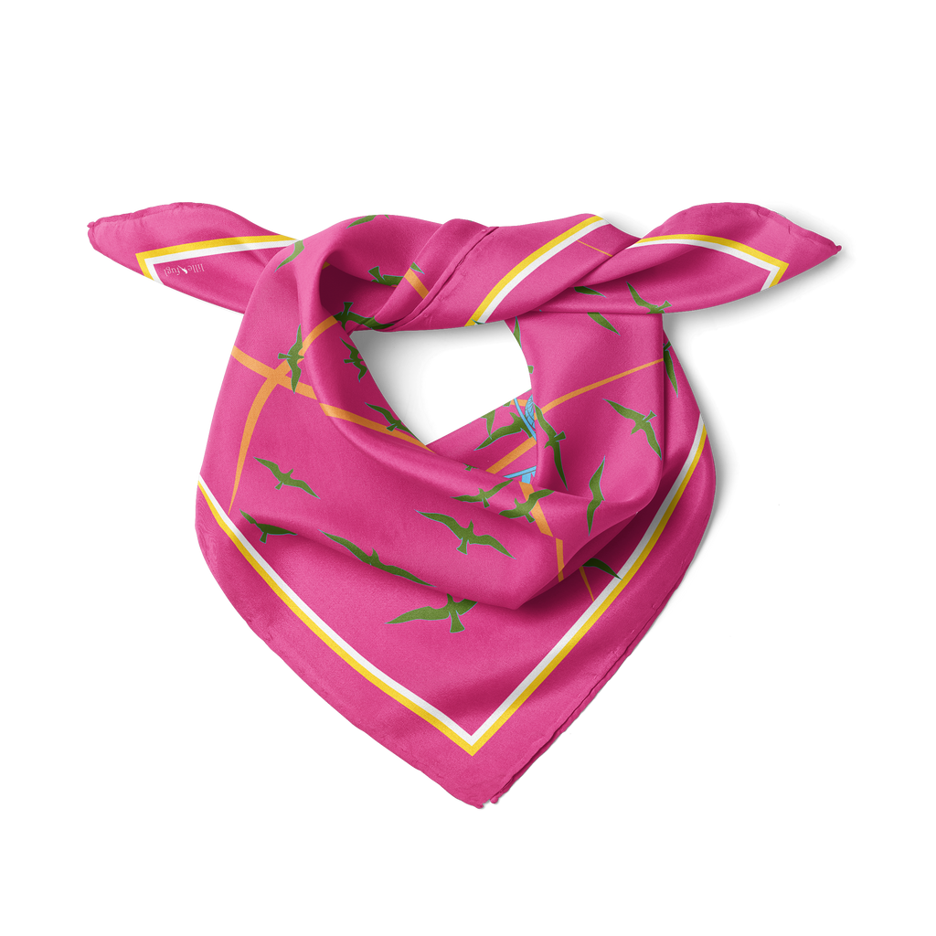 Rådhus Silketørklæde — Intens rosa