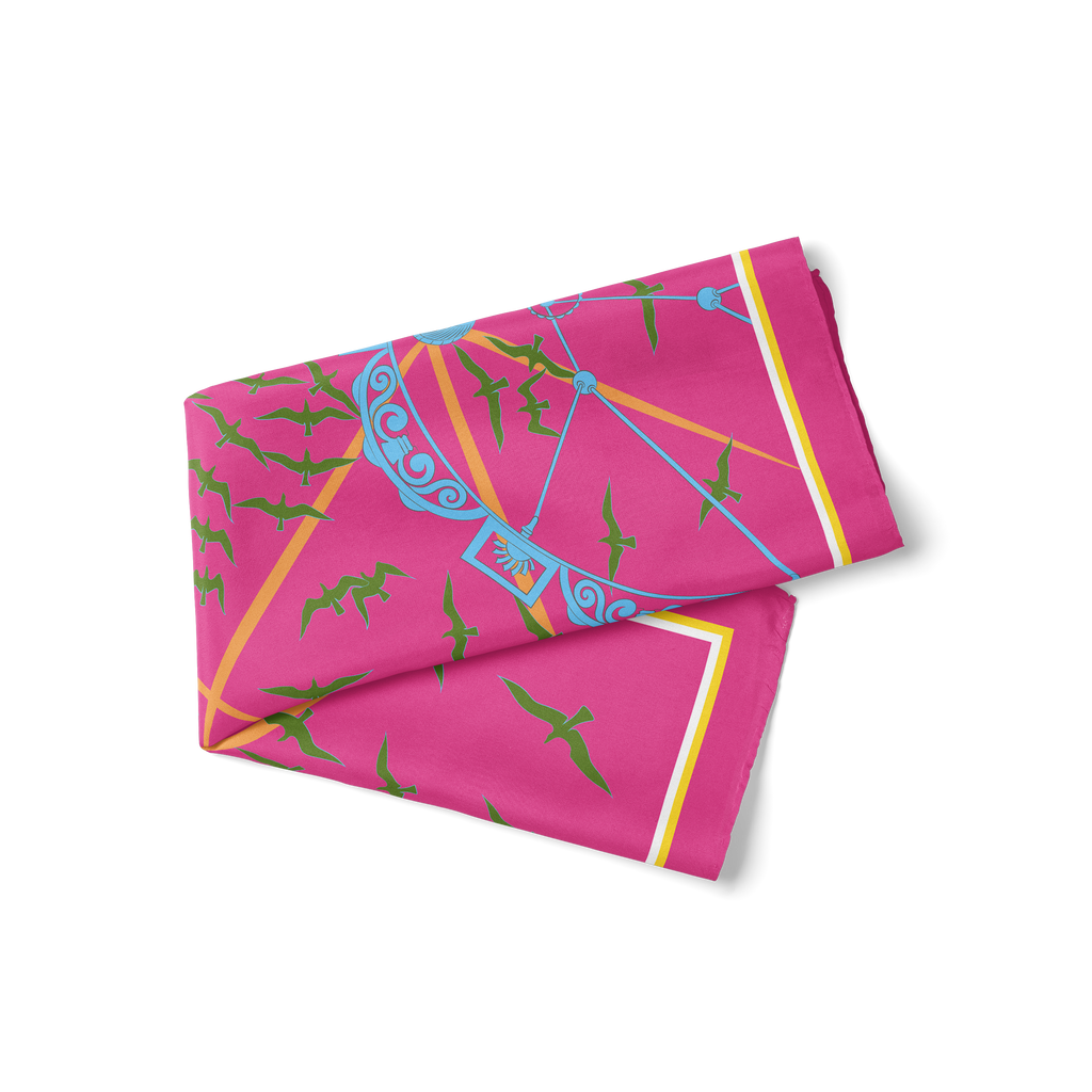 Rådhus Silketørklæde — Intens rosa
