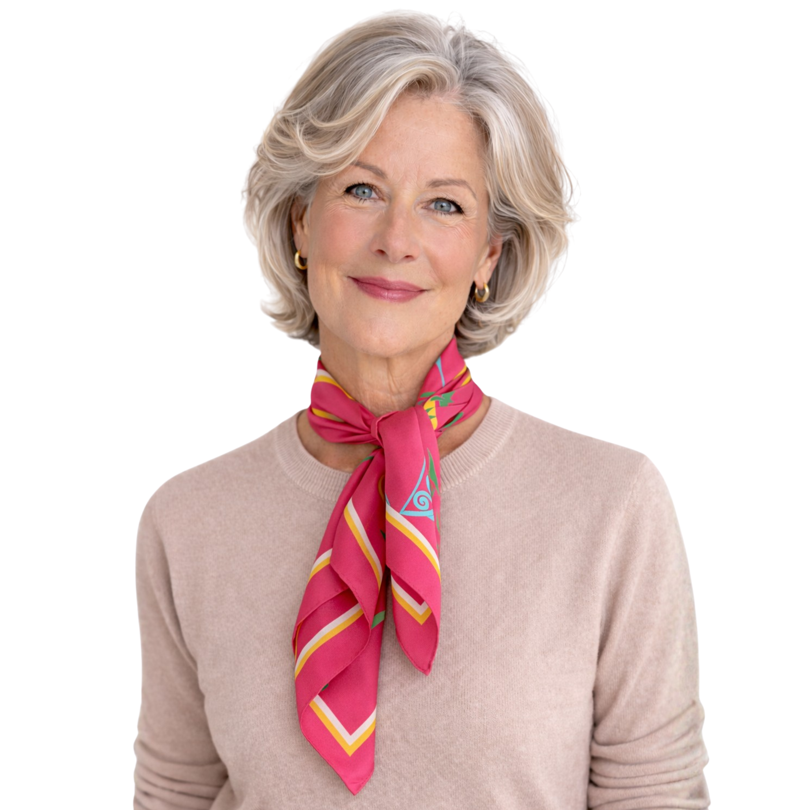 Rådhus Silketørklæde — Intens rosa
